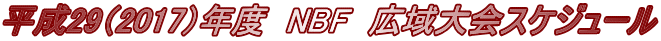平成29（2017）年度　NBF　広域大会スケジュール