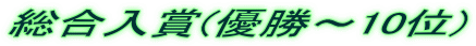 総合入賞(優勝～10位)
