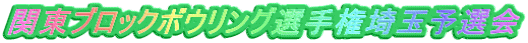 関東ブロックボウリング選手権埼玉予選会