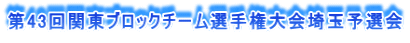 第43回関東ブロックチーム選手権大会埼玉予選会
